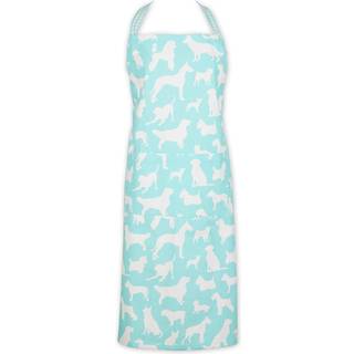 Aqua Dog Print Chef Apron
