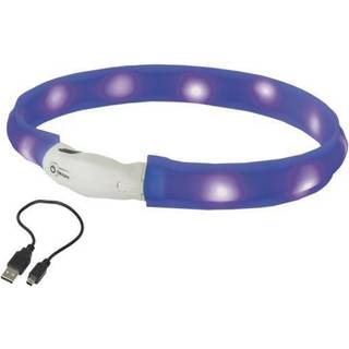 LED halsbånd wide VISIBLE blå/grøn - Blue - L