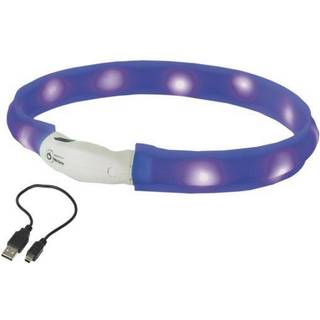 LED halsbånd wide VISIBLE blå/grøn - Blue - S