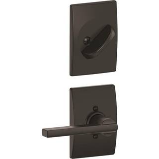 Schlage F59 Lat 622 Cen Century Collection Latitude H?ndter indgangsl?s Interi?r Matte sort (kun indvendig halvdel)