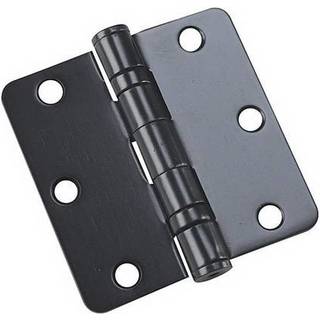 Richelieu Hardware 42821FBB ONDWARD FULL MORTISE BALL B?RING BRUTT HONGE 3 1/2 (2 PAKK) 3 1/2-tommer (89 mm) Sort finish
