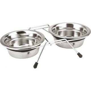 Stander m. 2 skåle "Silent Diner" - 2 x 11 cm 0,20 ltr.