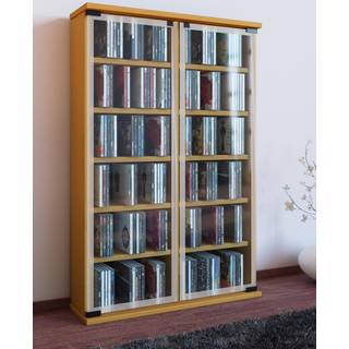 Galerie reol, CD tårn 12 hylder, bøg dekor.