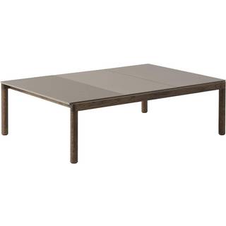 Muuto Couple Coffee Table 2 Plain i Wavy 84.5 x 120 - Lys Blå/Mørk Eg Taupe/Dark Oiled Oak