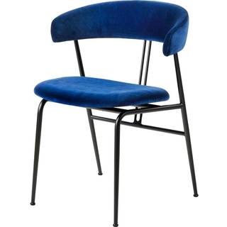 Gubi Violin Spisebordsstol Betrukket Safirblå - Stole Velour Sapphire Blue - 10103062
