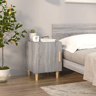 sengebord konstrueret træ grå sonoma-eg