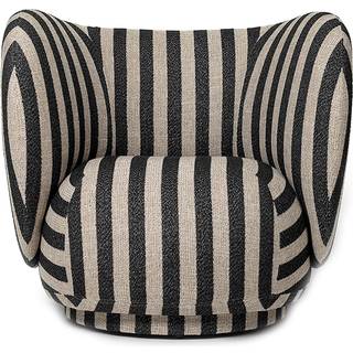 Ferm Living Rico lounge chair lænestol Louisiana Sand/Black