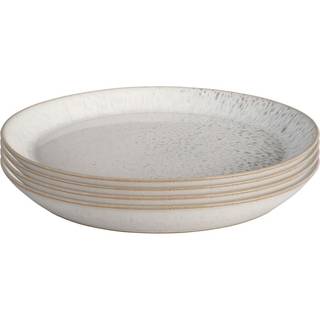 Kiln tallerken, mellem, 4-pak, hvid/grå