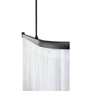 Leijma forhængsskinne 90 x 170 cm med loftmontering i mat sort