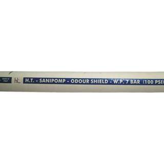 Toiletslange / sanitetsslange Hoses Technology SANIPOMP/EXTRA, diffusionstæt / 100% lugtfri, PVC-slange &amp; dobbelt stålspiral, 25 mm (1"), 40 meter, hvid