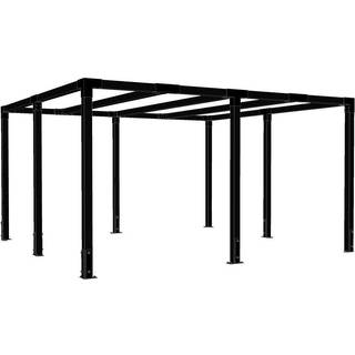 PLUS Cubic pergola, sort/fyr, 387 x 387 x 217 cm