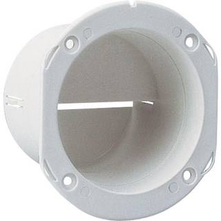 Slangstuds til ventilationsgitre Nuova Rade, UV-resistent polypropylen, 3" (76 mm) / 2 3/4" (70 mm), hvid