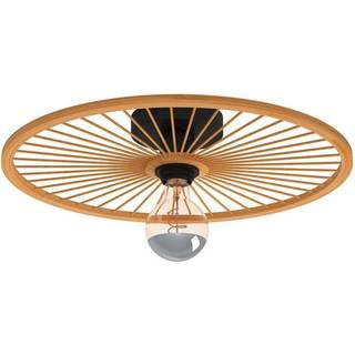 EGLO Leominster loftlampe med rund træskærm
