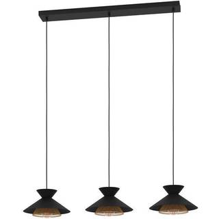 Grizedale hængelampe, 3 lyskilder, sort/messing