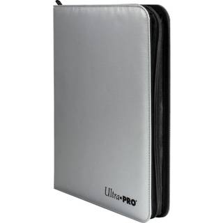 9-Pocket Zippered PRO-Binder: Silver Made With Fire Resistant Materials