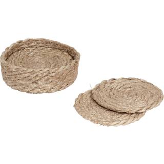 Dixie Elin coasters Ø10,5 cm 6-pak Naturgrå
