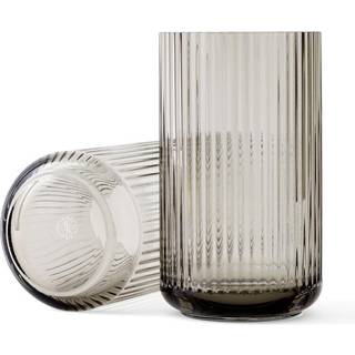 Lyngbyvase H20,5 smoke mundblæst glas