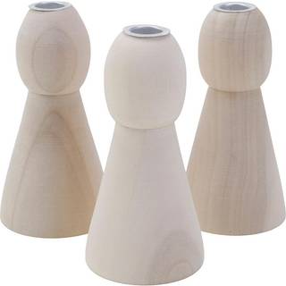 Elegante keglestager i træ - H: 9,5 cm