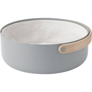 Stelton Emma brødkurv med håndtag Ø23 cm Grå/Bøg