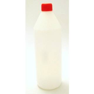 Farveløs plastflaske 1 l m.låg