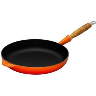 Le Creuset Bratpfanne mit Holzgriff Signature Gusseisen Schwarz 24 cm