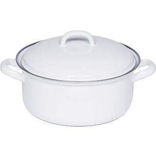 Riess Classic Weiß Kasserolle 20 cm / 2,0 L - Emaille