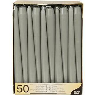 50 stk. Antik Grå Stearinlys 25 cm – Skab historisk elegance til din begivenhed
