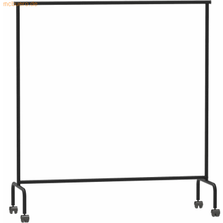 Naga garderobestativ 126cm i metal med 4 hjul sort