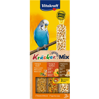 VITAKRAFT Kräcker Undulat med honning, appelsin & popcorn 3x30 g