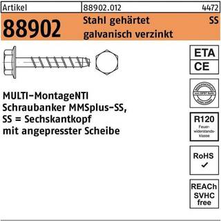 Heco Multi-Monti-plus 9807508 Betonskrue Ø7,5 mm, FLANGE, FZB 7,5/15x50 mm, pakke med 50