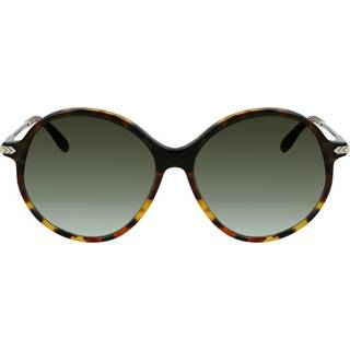 Victoria Beckham Kvinde VB632S 231 Solbriller Acetat Havana Grøn Rund Skygge