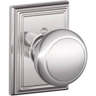 Schlage Lock Company Andover Knob med Addison Trim Non-Turning Lock Bright Chrome (F170 og 625 Tilføj)