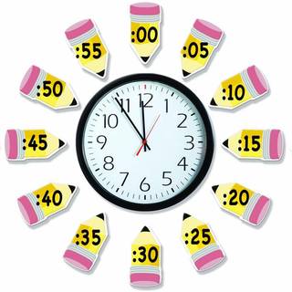 Eureka 'fort?ller tid' Bulletin Board Analog Clock Practice 4pc 17 '' W x 24 '' L Modelnummer: 847423-AWZM
