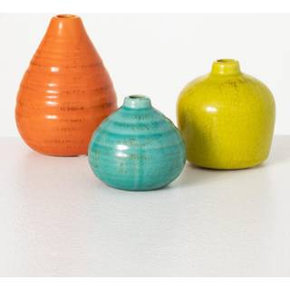 Sullivans keramiske vase sæt- 3 små vaser rustikke hjem d? Cor moderne bondegård; Ideel hylde D? Cor Table D? Cor Bookhelf Mantle Multicolored (C