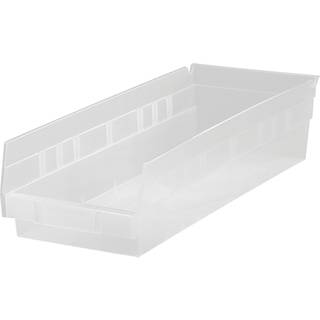 Economy Shelf Bin Nesting 11-5/8W x 11-1/8d x 4H (7) Divider Slots Baglock st?bt etiketholder klar polyropylen lavet i USA
