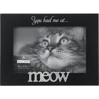 Malden International Designs 4964-46 Udtryk, du havde mig p? Meow Black Wood Picture Frame 4x6 Black