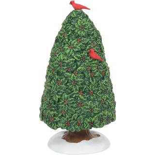Afdeling 56 Village Accessories Holiday Holly Tree med kardinaler Figur 3,5 tommer flerfarvet