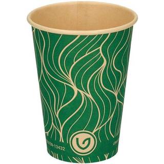 Verive kaffebæger 22 cl Ø70mm brun/grøn 100 stk