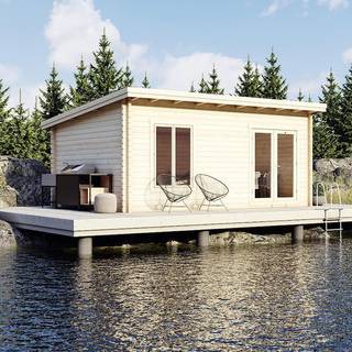 Luoman Lillevilla Koppelo havehus med store vinduer - 24 m²