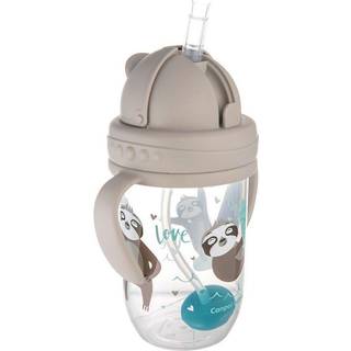 Canpol babies Exotic Animals Cup With Straw Kop med sugerør Gray 270 ml - 270 ml