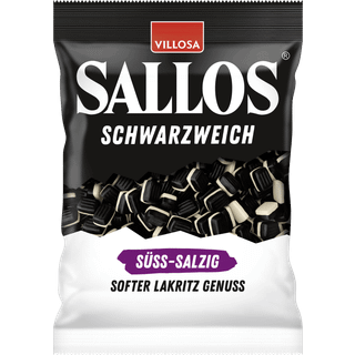 Sallos Sød-Salt Sort & Blød 200 g.