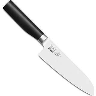 KAI Tim Mälzer Kamagata Santokumesser 18 cm - 4114-Edelstahl - POM-Griff - Schwarz,Silber