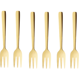 Aida Raw dessertgaffel 6-pak Guld