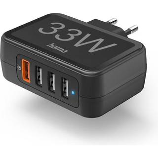 Hama 4 Port USB-A 33W Hurtig oplader
