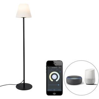 Smart udendørs gulvlampe sort inkl. Wifi A60 - Virginia