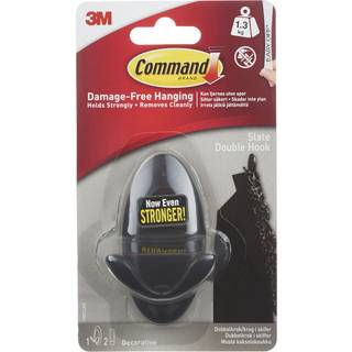 3M Command Dobbeltkrog med Skiferfinish