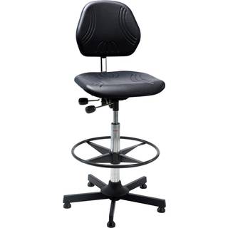 Comfort Arbejdsstol, Sort, PU, 64-90 cm, Fodring