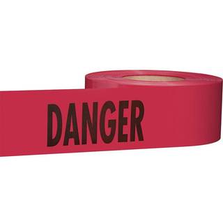 Empire 771004 Danger Barricade Tape """" Danger """" tekst 3 """" X 1000ft rød/sort