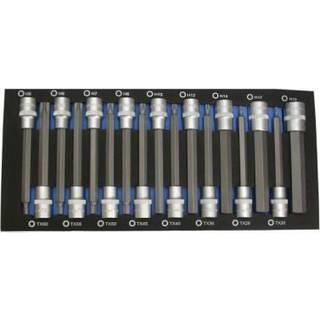BATO Stifttopsæt 1/2" lang. 6kt. 5-19mm Torx 20-60. EVA 1/3 (8906)