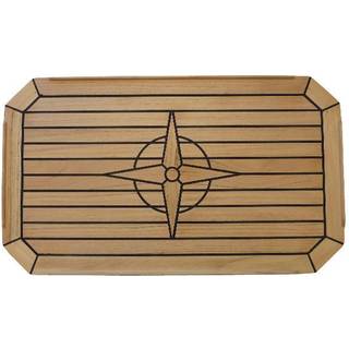 Bordplade i teak, rektangulær, 60 x 37 cm